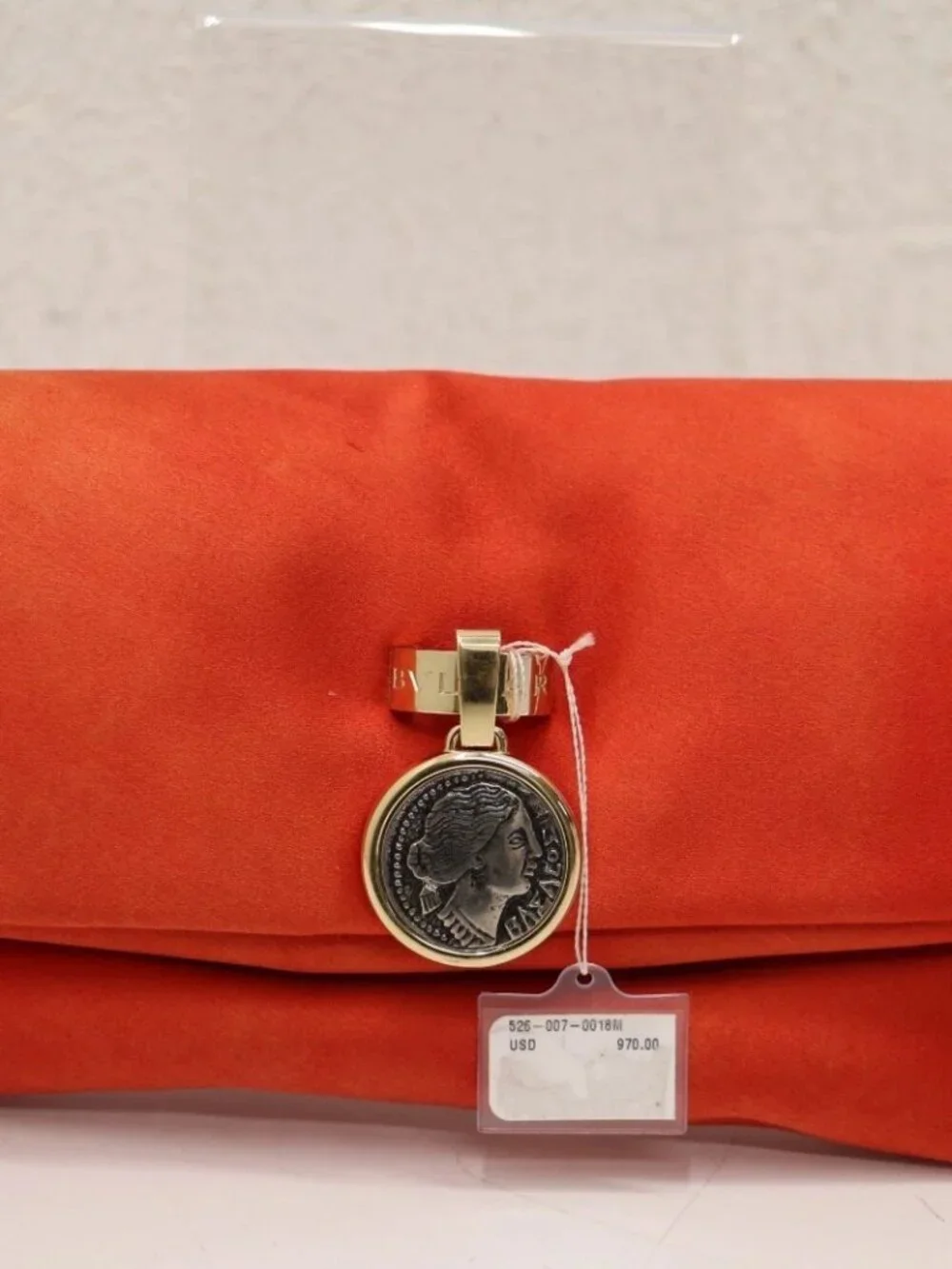 Bvlgari Satin Red Evening Bag/Clutch